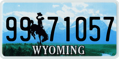 WY license plate 9971057