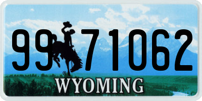 WY license plate 9971062