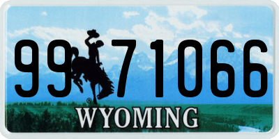 WY license plate 9971066