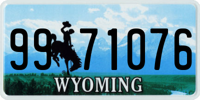 WY license plate 9971076