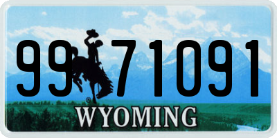 WY license plate 9971091