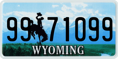 WY license plate 9971099