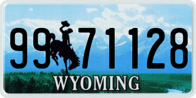 WY license plate 9971128