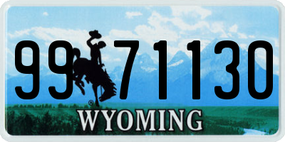 WY license plate 9971130