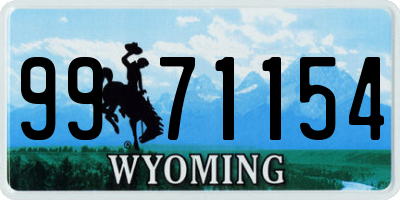 WY license plate 9971154