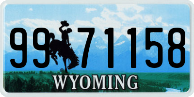 WY license plate 9971158