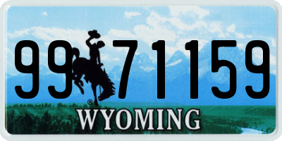 WY license plate 9971159