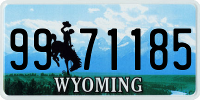 WY license plate 9971185