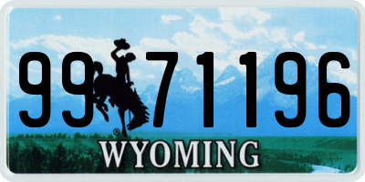 WY license plate 9971196