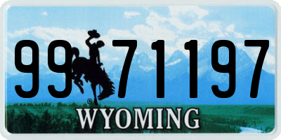 WY license plate 9971197