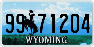 WY license plate 9971204