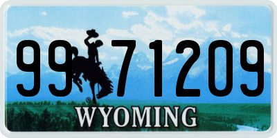 WY license plate 9971209