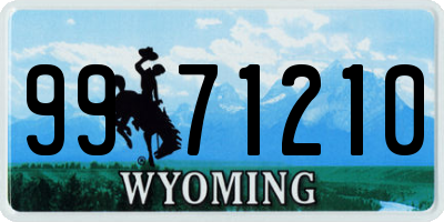 WY license plate 9971210