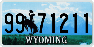 WY license plate 9971211