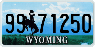 WY license plate 9971250