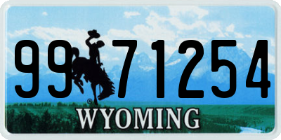 WY license plate 9971254