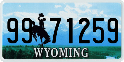 WY license plate 9971259