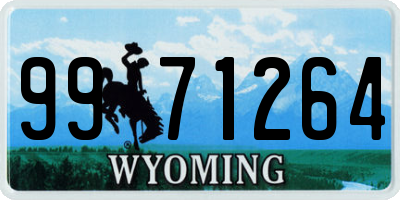 WY license plate 9971264