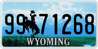 WY license plate 9971268