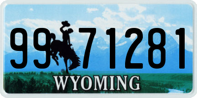 WY license plate 9971281