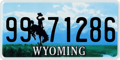 WY license plate 9971286