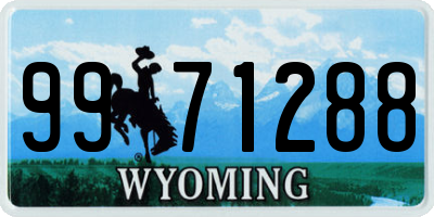 WY license plate 9971288