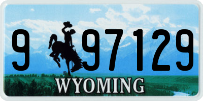 WY license plate 997129