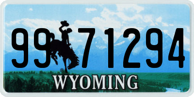 WY license plate 9971294