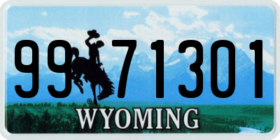 WY license plate 9971301