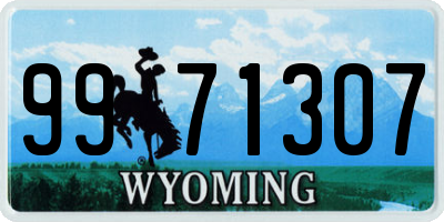 WY license plate 9971307