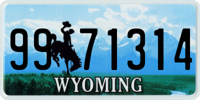 WY license plate 9971314
