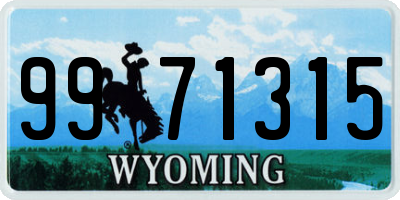 WY license plate 9971315