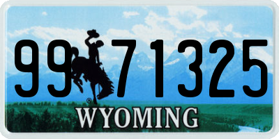 WY license plate 9971325