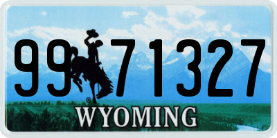 WY license plate 9971327