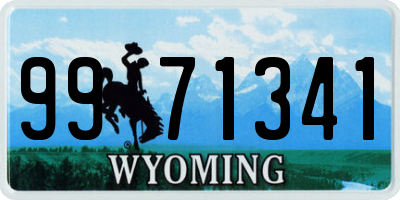 WY license plate 9971341