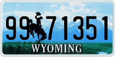 WY license plate 9971351