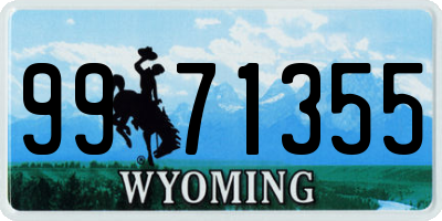 WY license plate 9971355