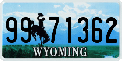 WY license plate 9971362