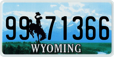 WY license plate 9971366