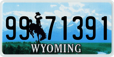 WY license plate 9971391