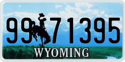 WY license plate 9971395