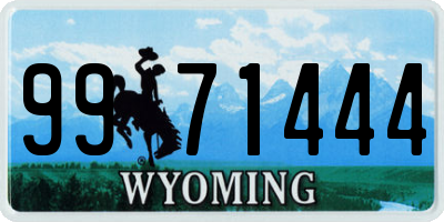 WY license plate 9971444