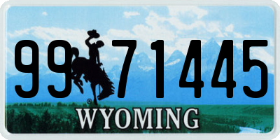 WY license plate 9971445