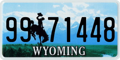 WY license plate 9971448