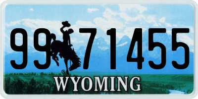 WY license plate 9971455