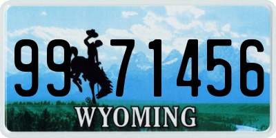 WY license plate 9971456