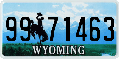 WY license plate 9971463