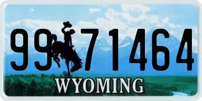 WY license plate 9971464