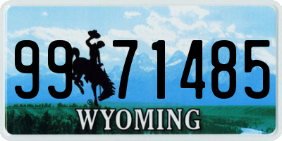 WY license plate 9971485