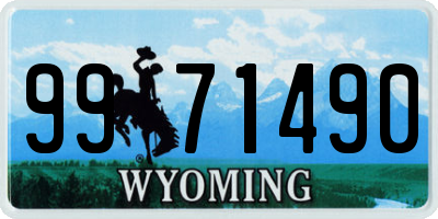 WY license plate 9971490